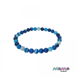 Modrý minerální náramek Blau - achát